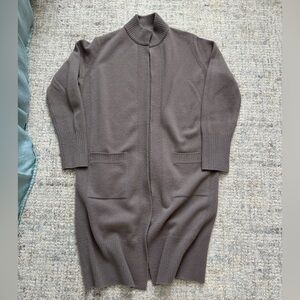 Athleta Taupe Cardigan Sweater